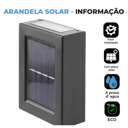 Luminária Arandela Solar LED Slim