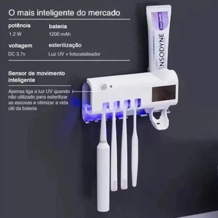 Suporte para Escova de Dentes com Esterilizador UV