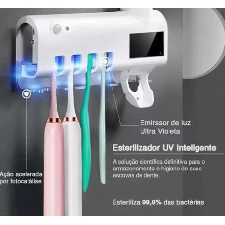 Suporte para Escova de Dentes com Esterilizador UV