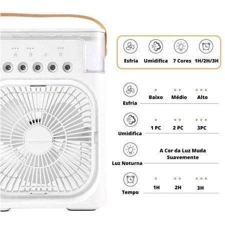 Refrigerador De Ar Ventilador e Umidificador Portátil