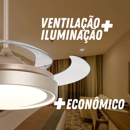 Ventilador De Teto Retrátil Branco