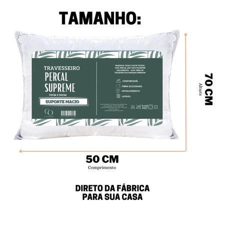 Kit 6 Travesseiro Padrão Hotel 300 Fios Antialérgico